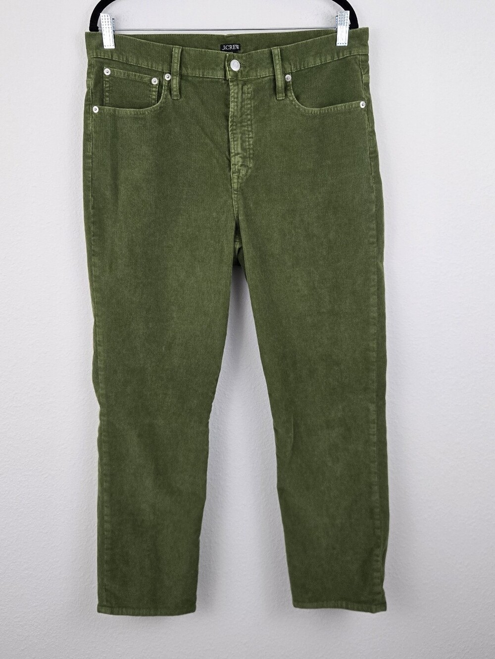 Green J. Crew Vintage Slim-straight Corduroy Pants